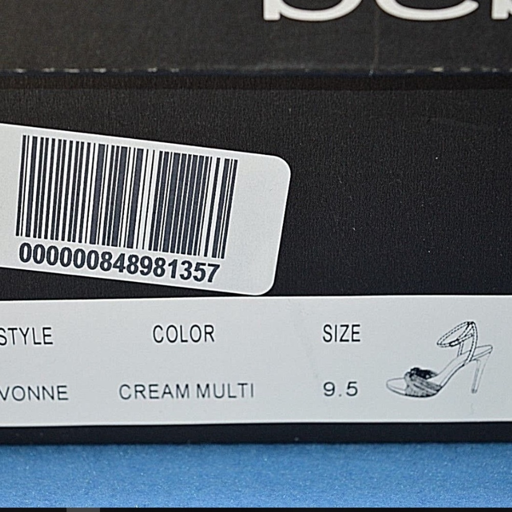 NEW Bebe Ivonne Twist Front Cream Colored Heels - Picture 8 of 8